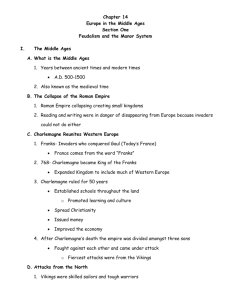 Chapter 14 Europe in the Middle Ages Section One Feudalism and