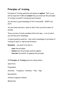 A2 Principles of training