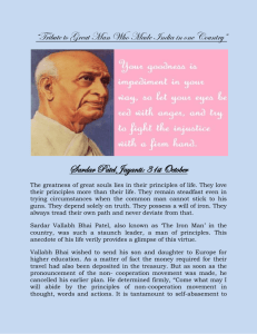 “Tribute to Great Man Who Made India in one Country” Sardar Patel