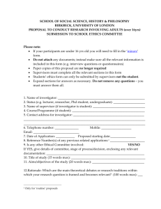 Template information sheet and consent form