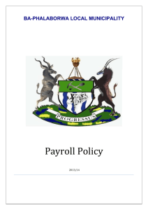 Payroll Policy 2013/14 - Ba