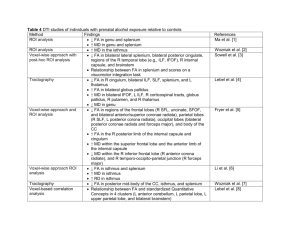 Table 4 DTI studies of individuals with prenatal alcohol exposure