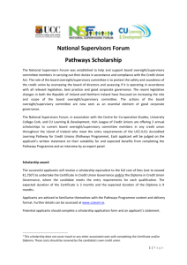 National Supervisors Forum Pathways Scholarship