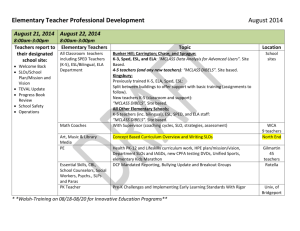 Elementary Teacher Professional Development