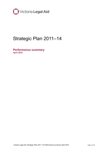 Strategic Plan Performance Outcomes 2011–14