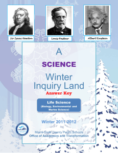 Winter - Science - Miami-Dade County Public Schools