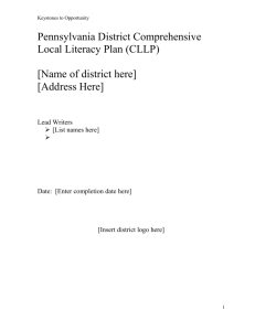 KtO Comprehensive Local Literacy Plan
