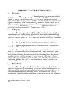 MD Collaborative Participation Agreement no Children