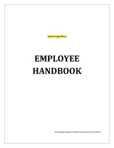(Insert Company Name) Employee Handbook