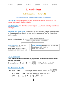 pH = pK a + log