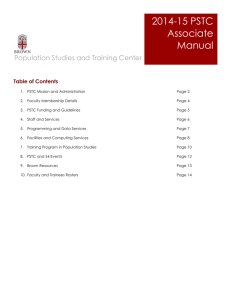 PSTC faculty associate manual 2014-15