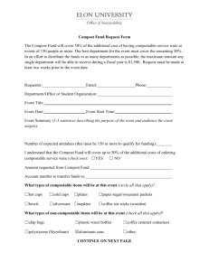 Compost Fund Request Form The Compost Fund will cover 50% of