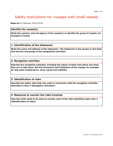 page 1 of 3 Safety instructions for voyages with small vessels Made