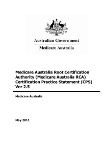 Root Certification Authority Certification Practice Statement