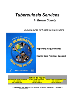 Tuberculosis Services in Brown County