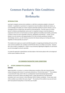 Common Paediatric Skin Conditions & Birthmarks