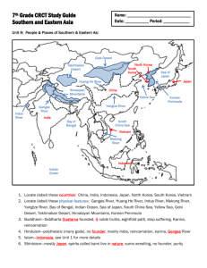 7th Grade CRCT Study Guide – Southern and Eastern Asia