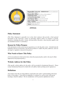 USM Policy Template (Form B)