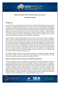 Africa in Global Economic Governance Background note