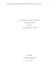 Residential Radon Paper