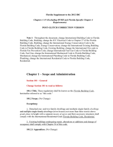 Chapter 1 - Florida Building Code