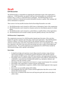 KM Researcher Position Description