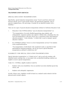 Transportation Policy - Shasta County Office of Education