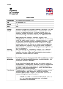 Aid Transparency Challenge Fund Options Paper (DRAFT)