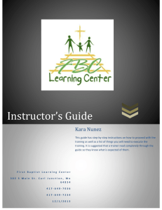 Instructor`s Guide - Kara Nunez E Portfolio