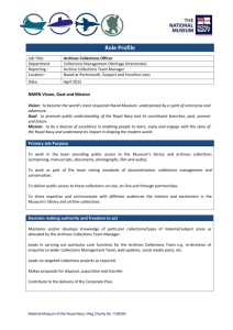 Job and Competency Profile - National Museum of the Royal Navy