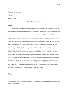 Hoa Vivian Hoa Professor Ted Gournelos CMC 200 March 29, 2013