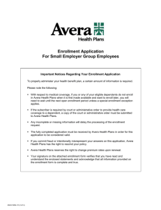 Application for Small Employer Group Enrollment