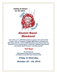 King Alumni Registration Form - King High School Marching Lions