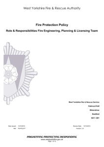 Role & Responsibilities Fire Engineering, Planning & Licensing Team