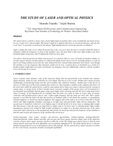 the study of laser and optical physics