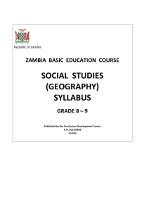 geography-(social studies )grade 8 - 9 syllabus