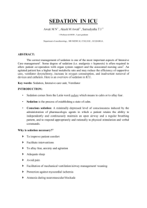 sedation in icu