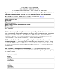 Faculty/Researcher COI Management Reporting Form