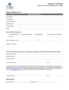 Absence request form