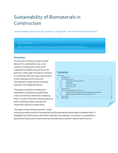 Sustainability of Biomaterials in Construction