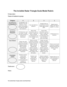 The Invisible Radar Triangle Scale Model