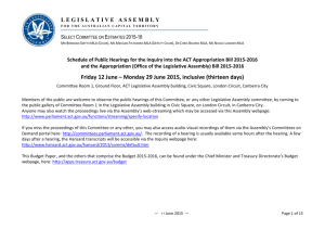Word - ACT Legislative Assembly