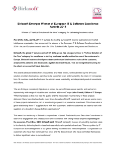 Birlasoft Emerges Winner of European IT