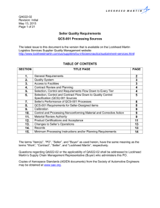 QA022-02 Seller Quality Requirements - QCS