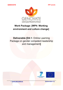 D4.1 Online gender competent leadership and management package