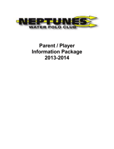 Welcome Package for Parents & Players 2013