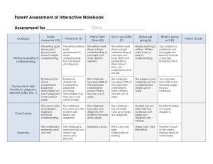 Parent Assessment of Interactive Notebook Assessment for