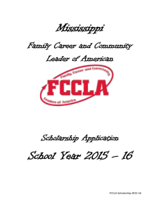 MS FCCLA Scholarship Application Form