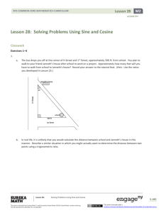 Geometry Module 2, Topic E, Lesson 28: Student Version