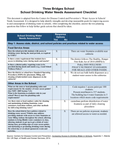 Three Bridges School School Drinking Water Needs Assessment